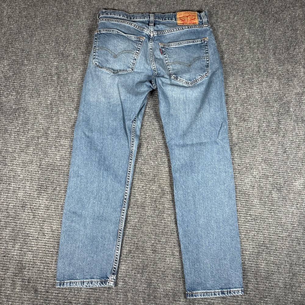 Levi Strauss & Co 505 Mens W31 L30 Regular Fit Straight Leg Blue Denim Jeans - Picture 4 of 7